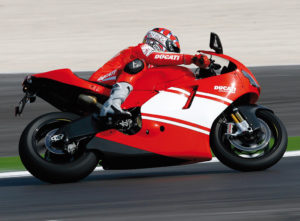 La Ducati Desmosedici RR in pista