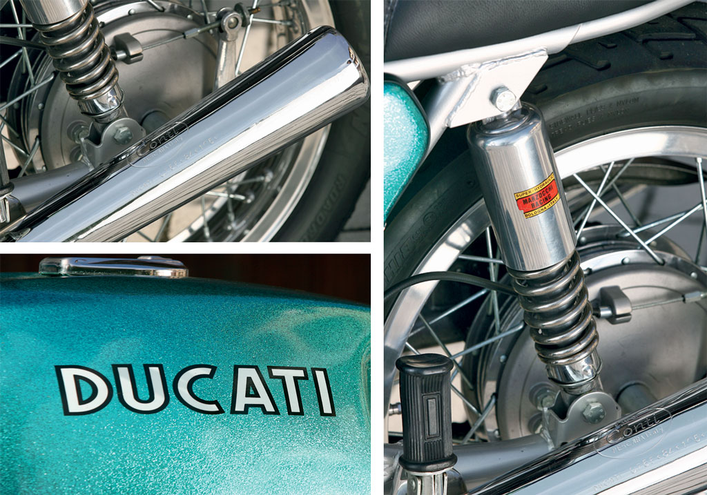 particolari della Ducati 750 GT