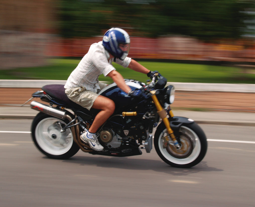 moto Ducati in azione